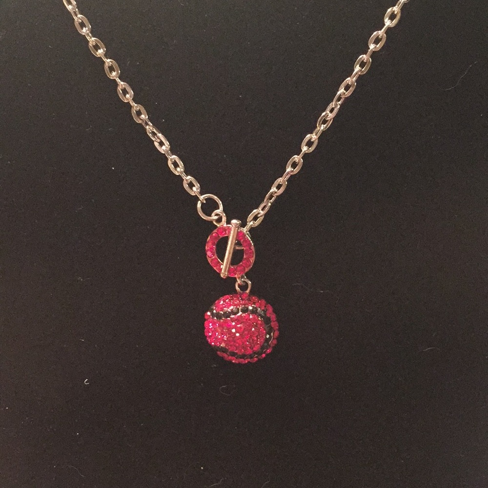 Crystal Baseball Necklace